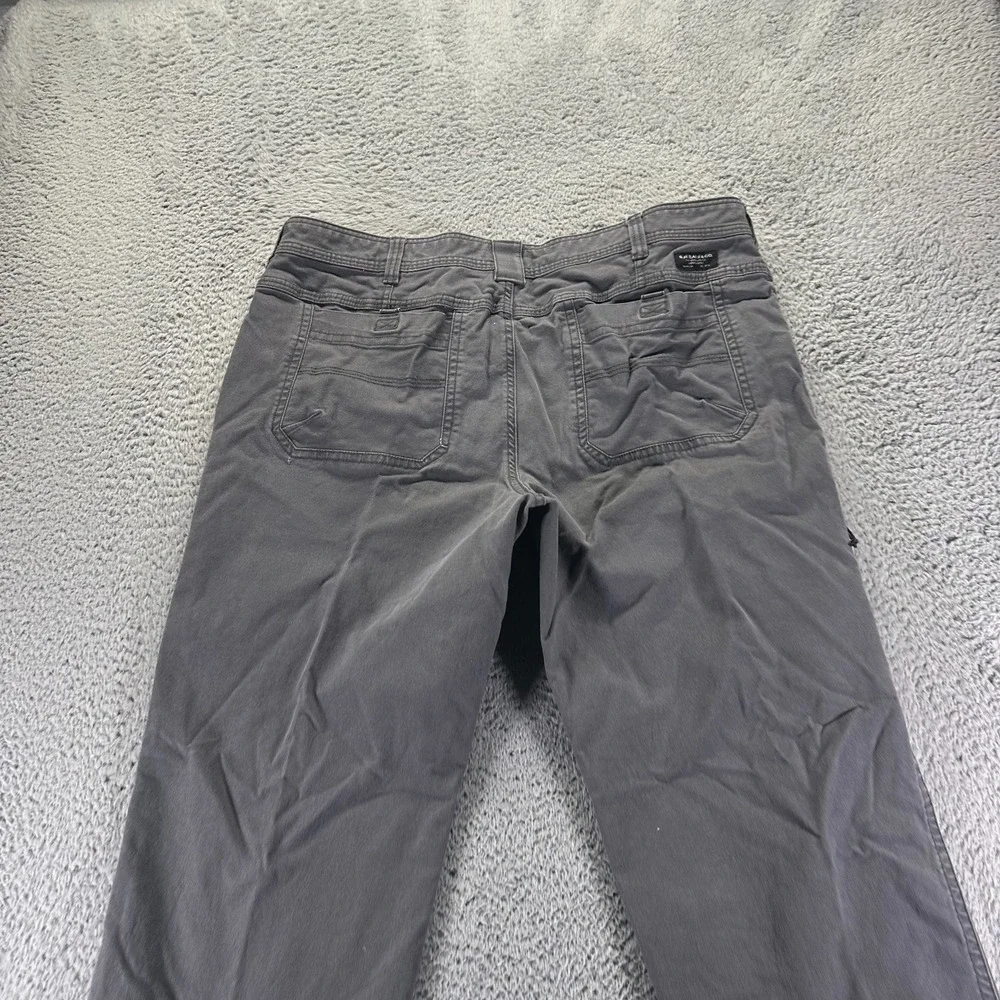 G.H. Bass Pant Mens 42x30 Gray Cotton Straight‎ Baggy Stretch Utility Workwear